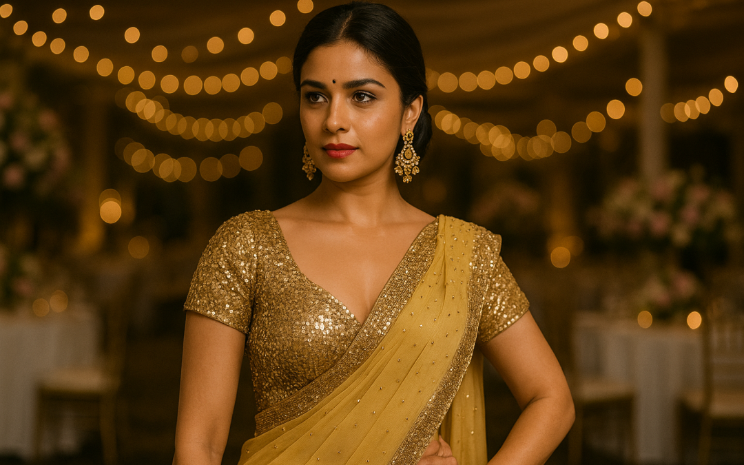 21 Stunning Party Saree Blouse Designs That Blend Tradition with Modern Glam